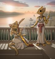 Egyptian artist:GrizzlyBear boat character:Katia_Managan character:Rajirra magnus masser musicality sunlight sunset traditional_clothing