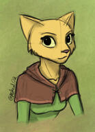 Katia's_wizard_robe Khajiit artist:mikeal26 black_eyes character:Katia_Managan portrait