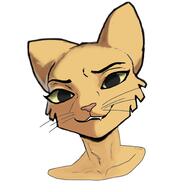 Khajiit artist:TCOAV black_eyes character:Katia_Managan missing_tail portrait